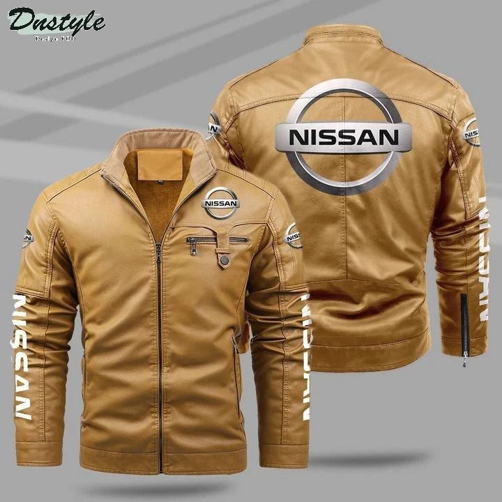 Nissan fleece leather jacket