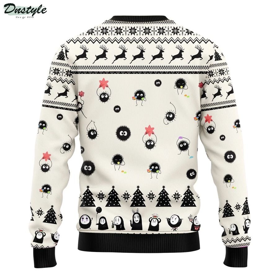 No Face White Ugly Christmas Sweater 1