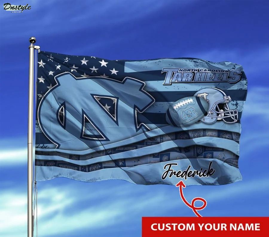 North carolina tar heels NCAA custom name flag