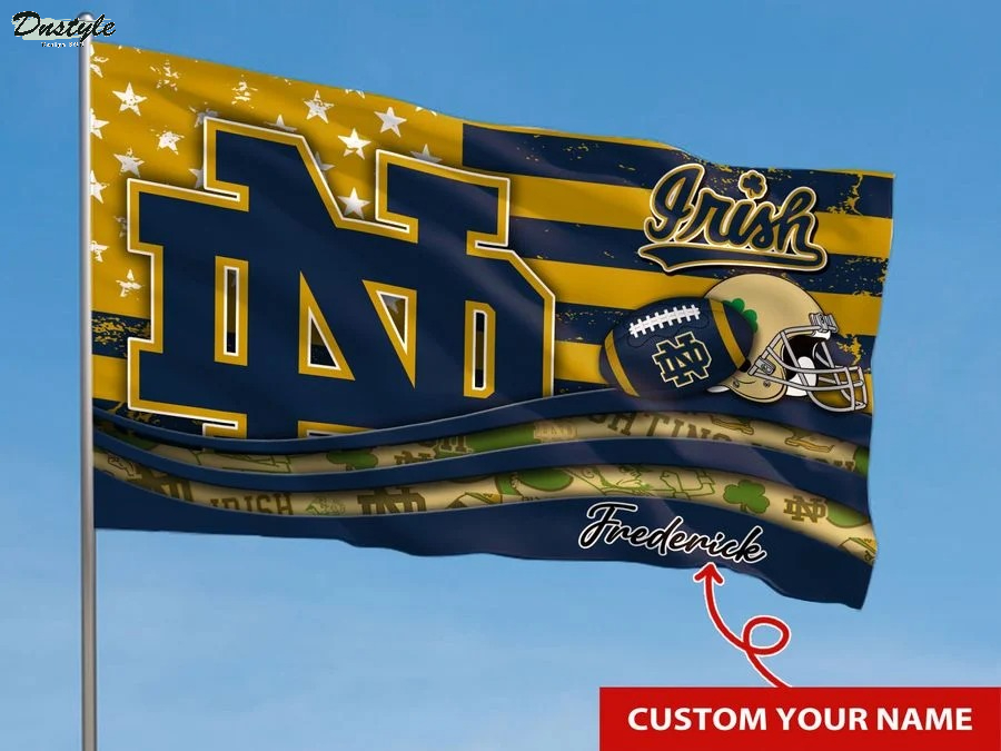 Notre dame fighting irish NCAA custom name flag 1