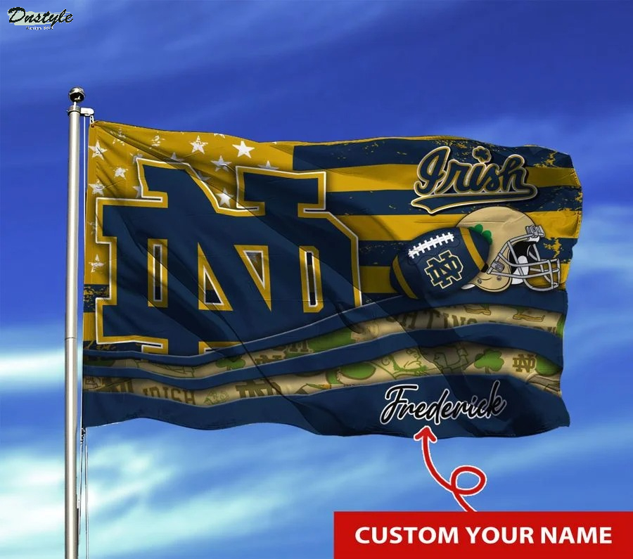 Notre dame fighting irish NCAA custom name flag