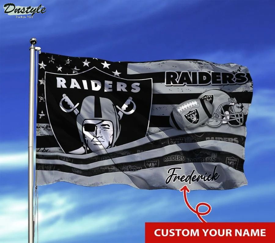 Oakland raiders NFL custom name flag