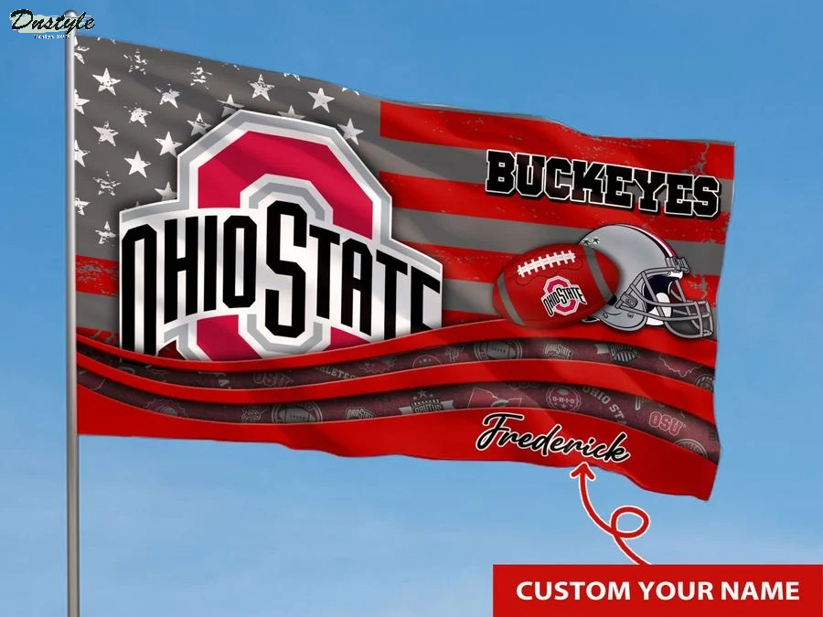 Ohio state buckeyes NCAA custom name flag 1