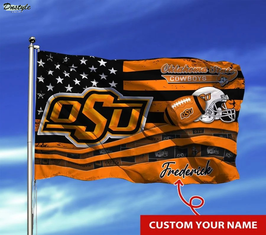 Oklahoma state cowboys NCAA custom name flag