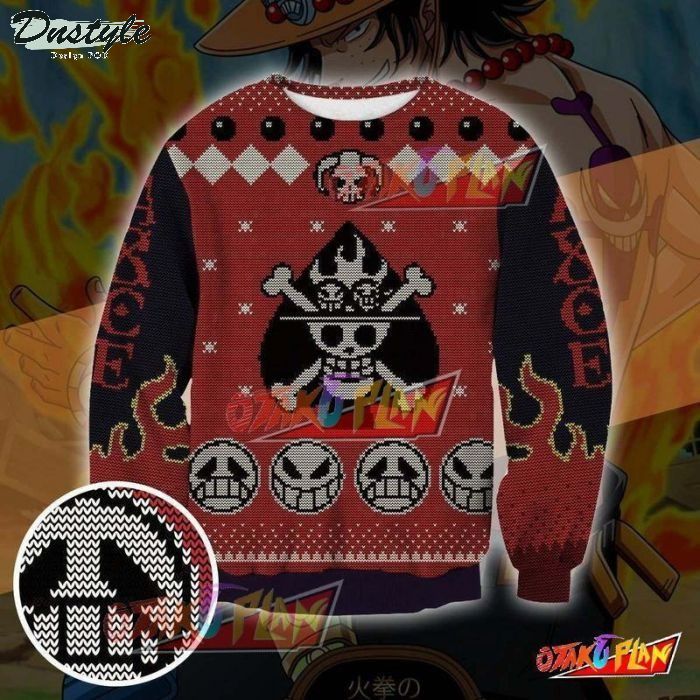 One Piece Ace ugly christmas sweater