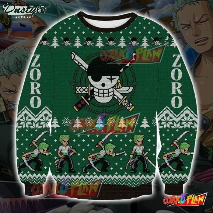 One Piece Zoro ugly christmas sweater
