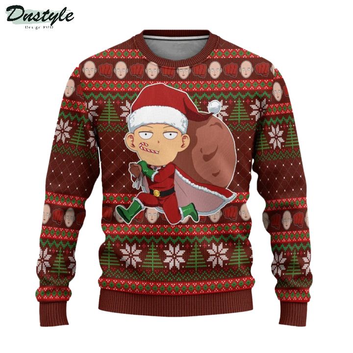 One Punch Man Ugly Christmas Sweater 1