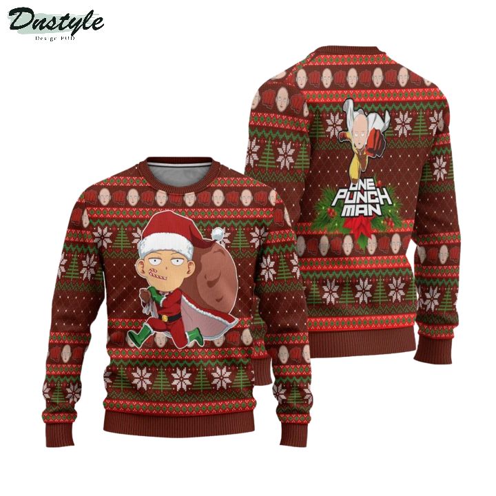 One Punch Man Ugly Christmas Sweater