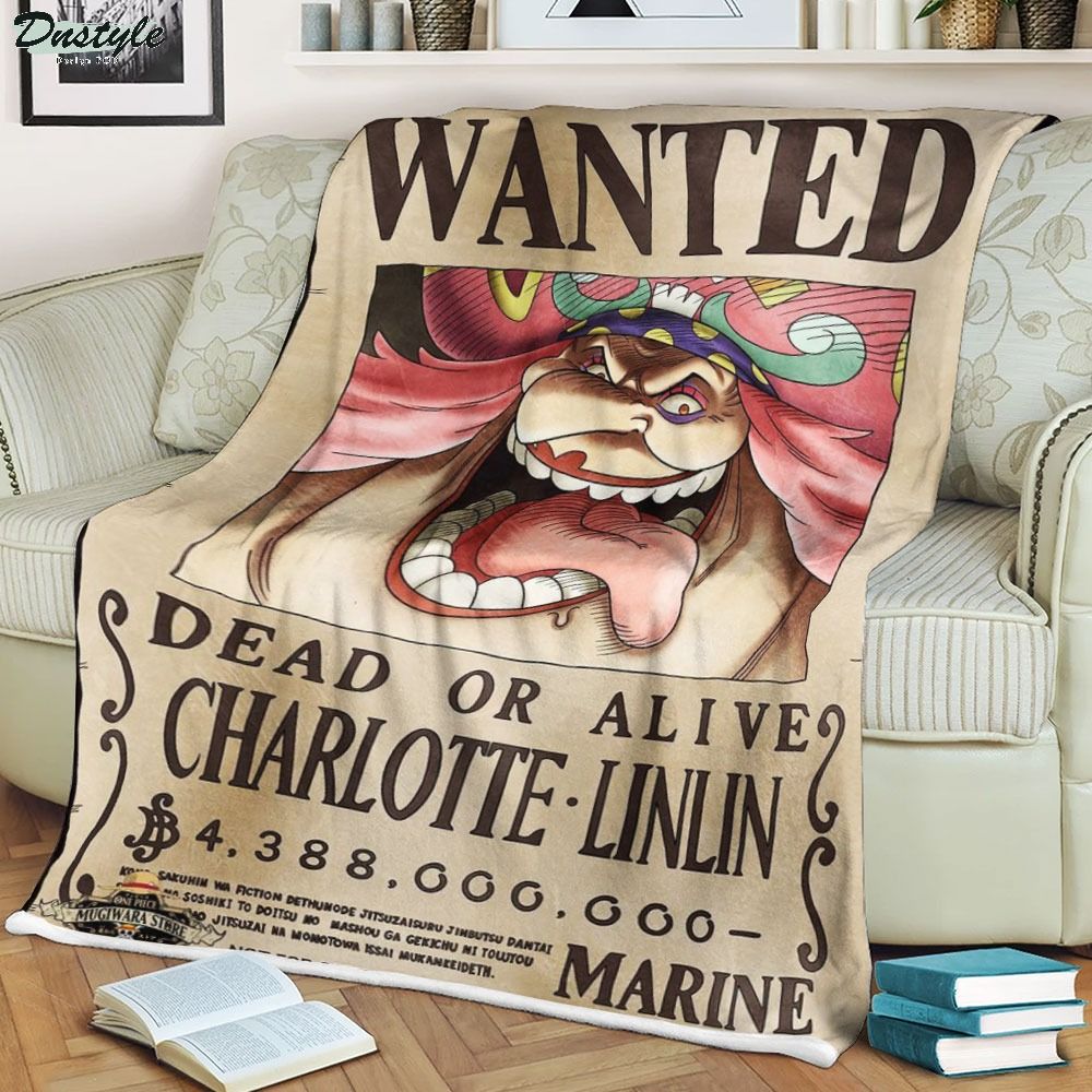 One piece Charlotte Linlin Wanted soft blanket