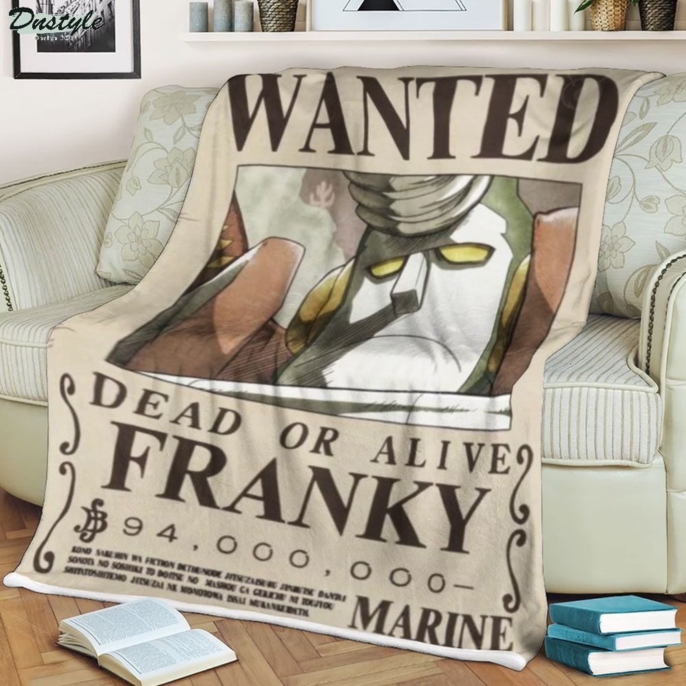 One piece Cyborg Franky 27S Wanted soft blanket