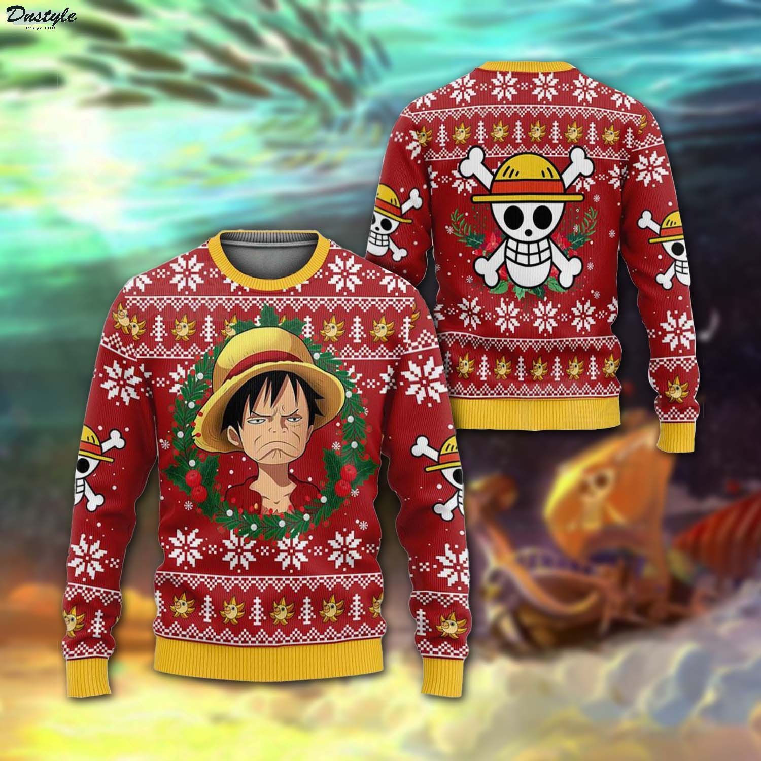 One piece Funny Luffy ugly christmas sweater