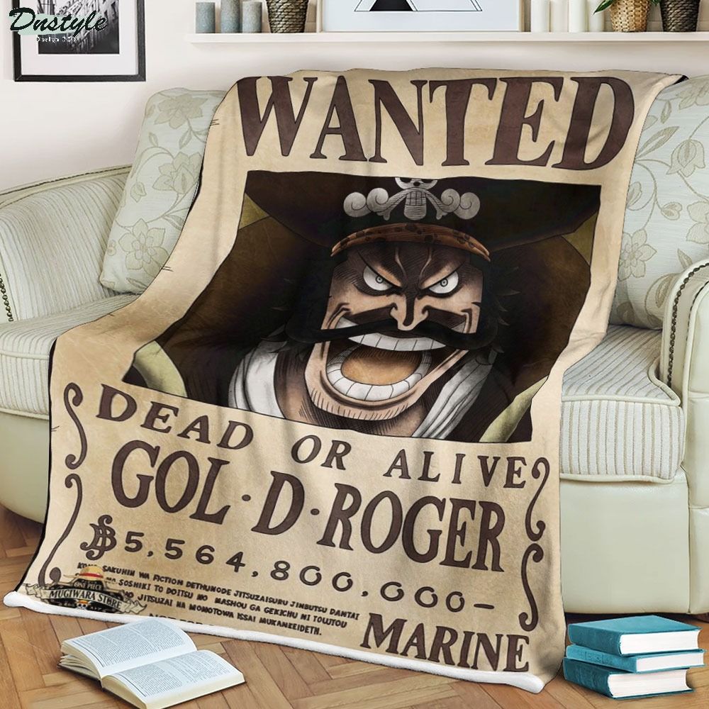 One piece Gol D Roger wanted soft blanket
