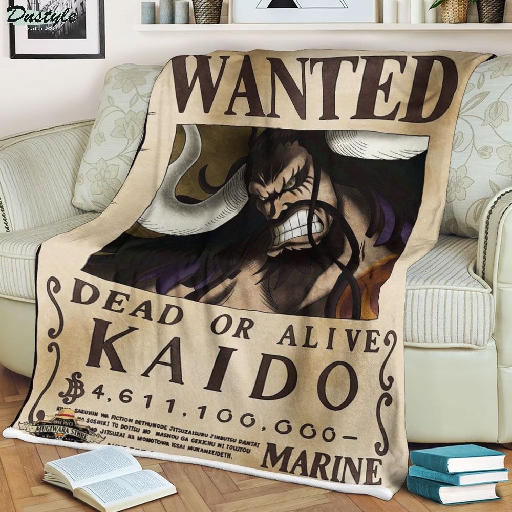One piece Kaidou Wanted soft blanket