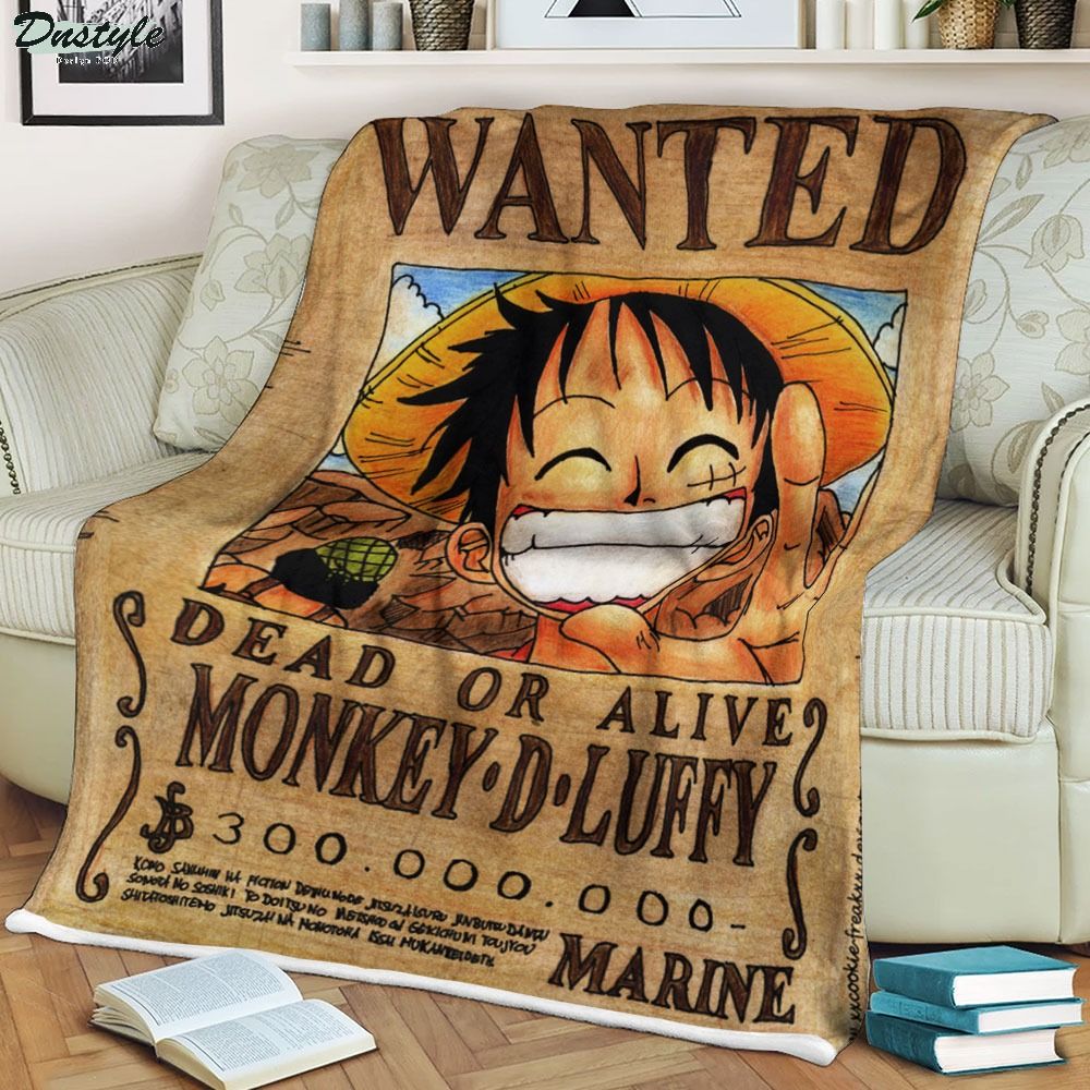 One piece Luffy wanted soft blanket