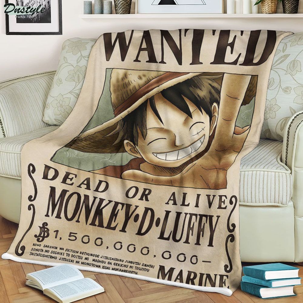 One piece Monkey D Luffy wanted soft blanket