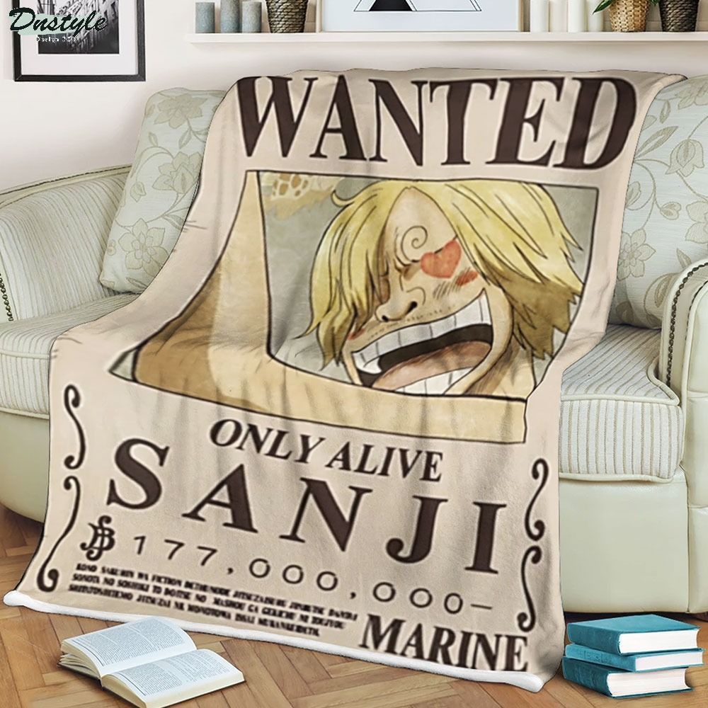 One piece Sanji Only Alive wanted soft blanket