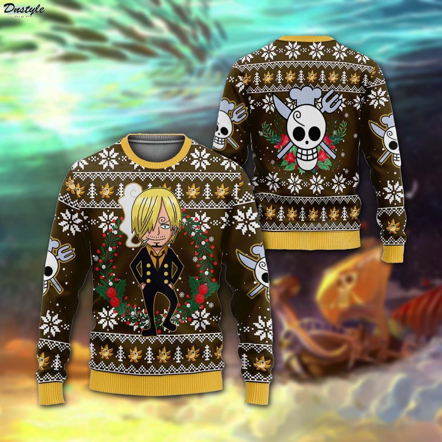 One piece Sanji ugly christmas sweater