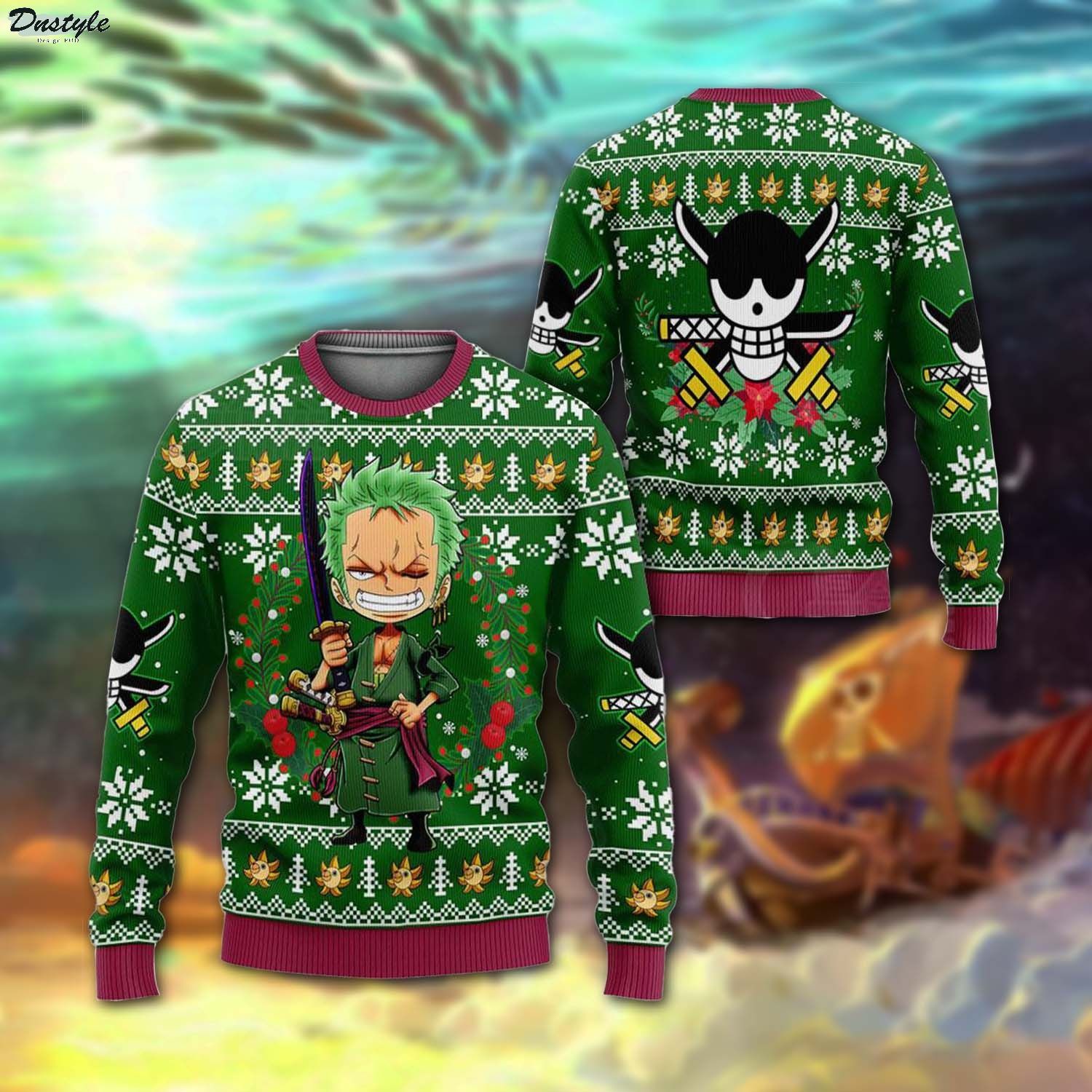 One piece Zoro ugly christmas sweater