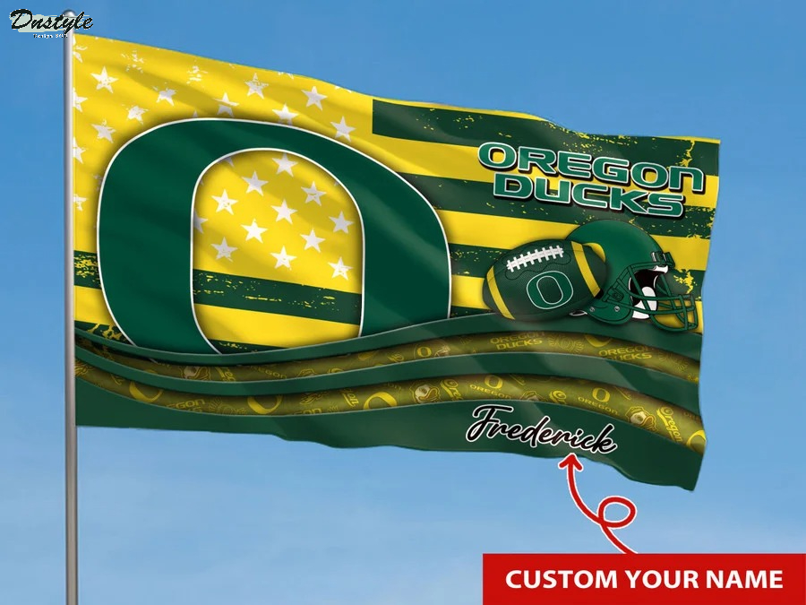 Oregon ducks NCAA custom name flag 1