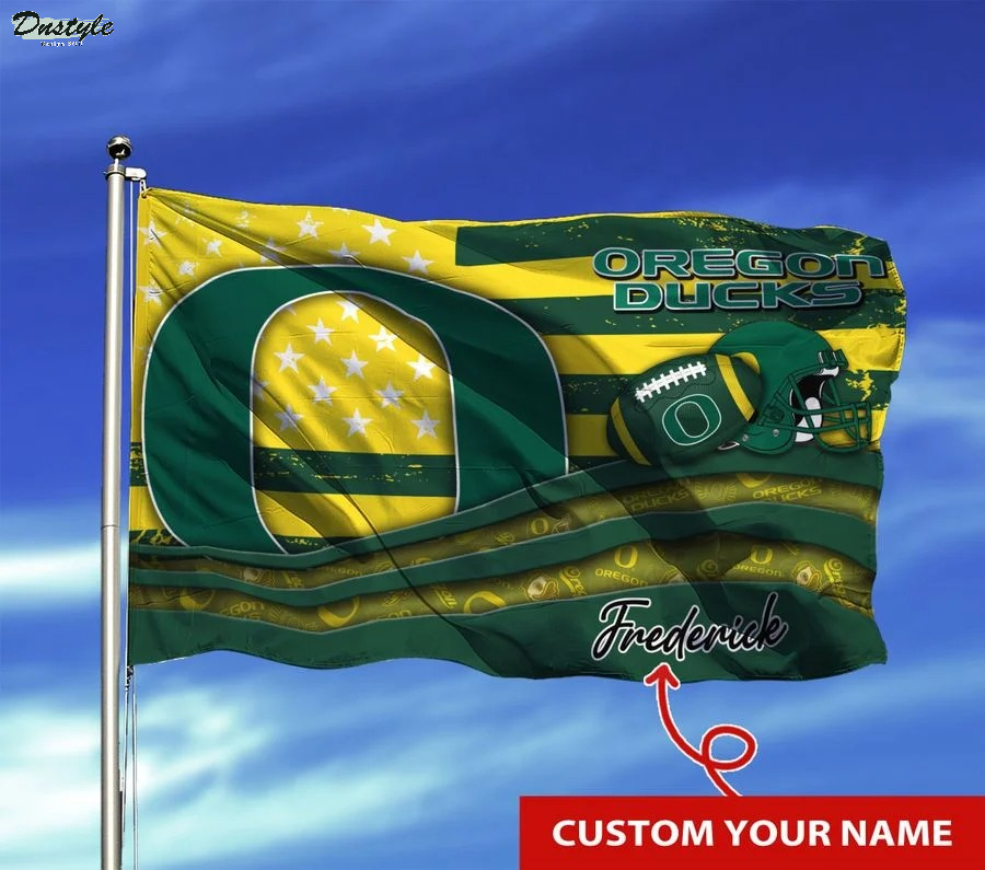 Oregon ducks NCAA custom name flag
