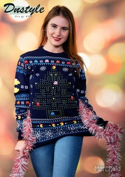 Pac-Man Ghosts Ugly Christmas Sweater 2