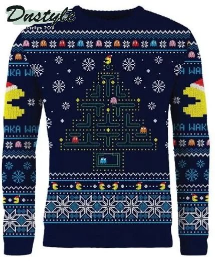 Pac-Man Ghosts Ugly Christmas Sweater