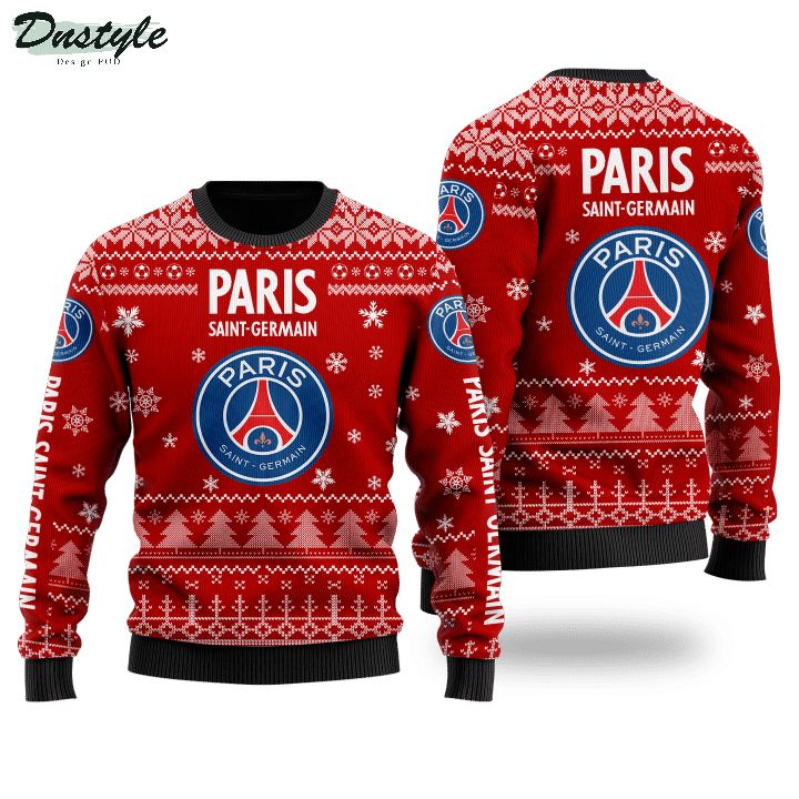 Paris saint-germain 3d all over printed wool ugly sweater