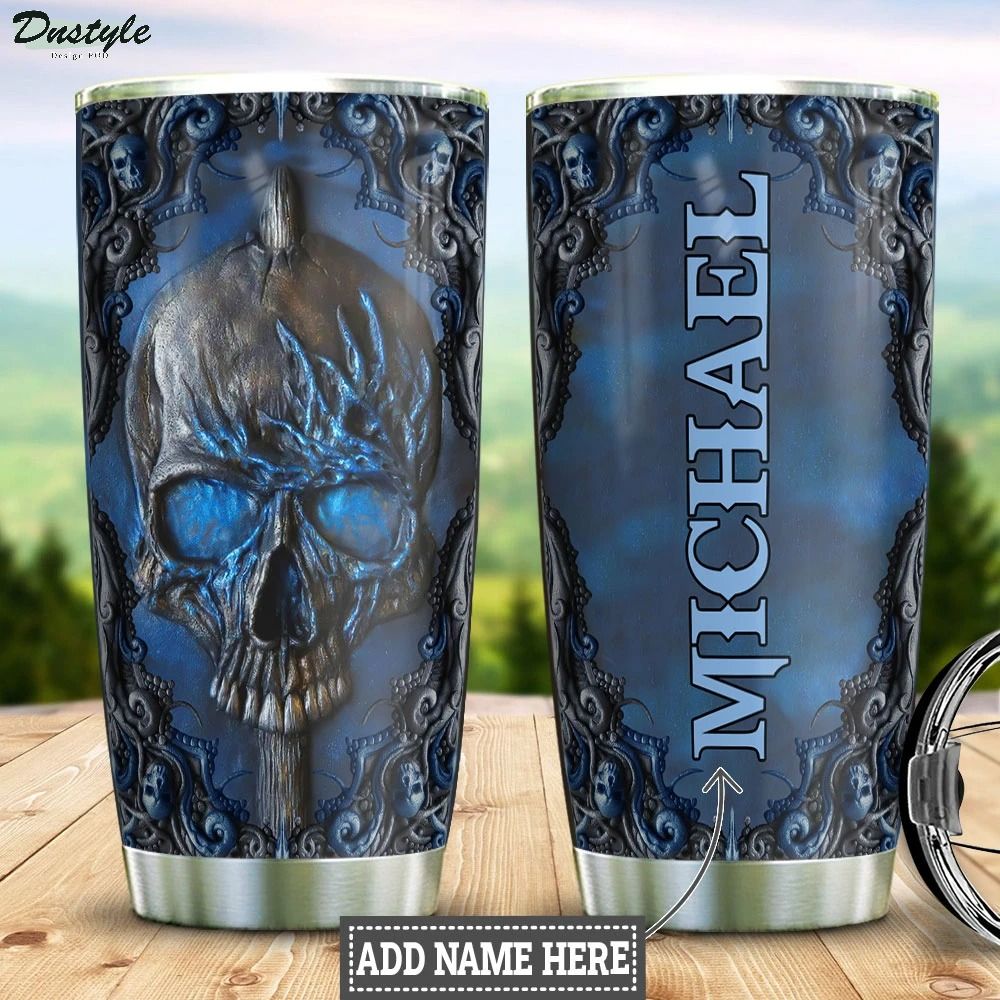 Personalized Blue Skull Woody Style Tumbler