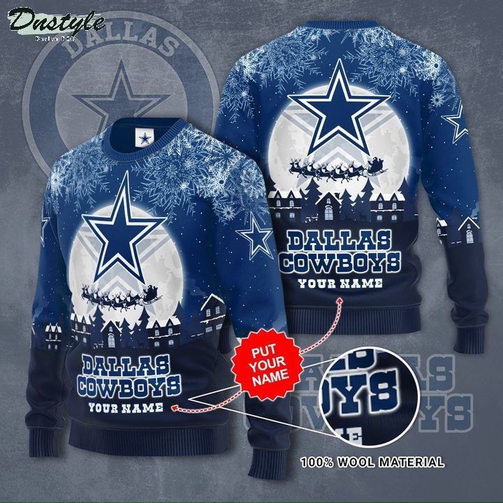 Personalized dallas cowboys ugly christmas sweater