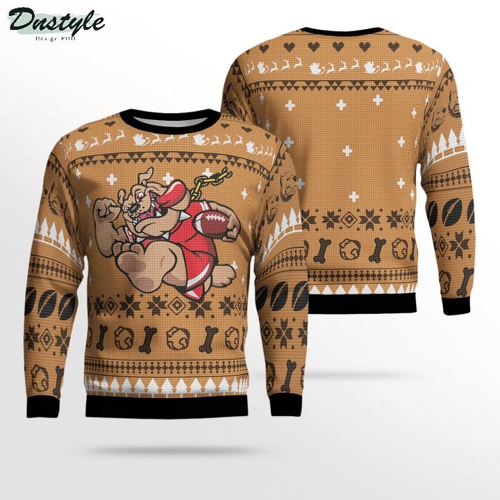 Pitbull rugby ugly christmas sweater