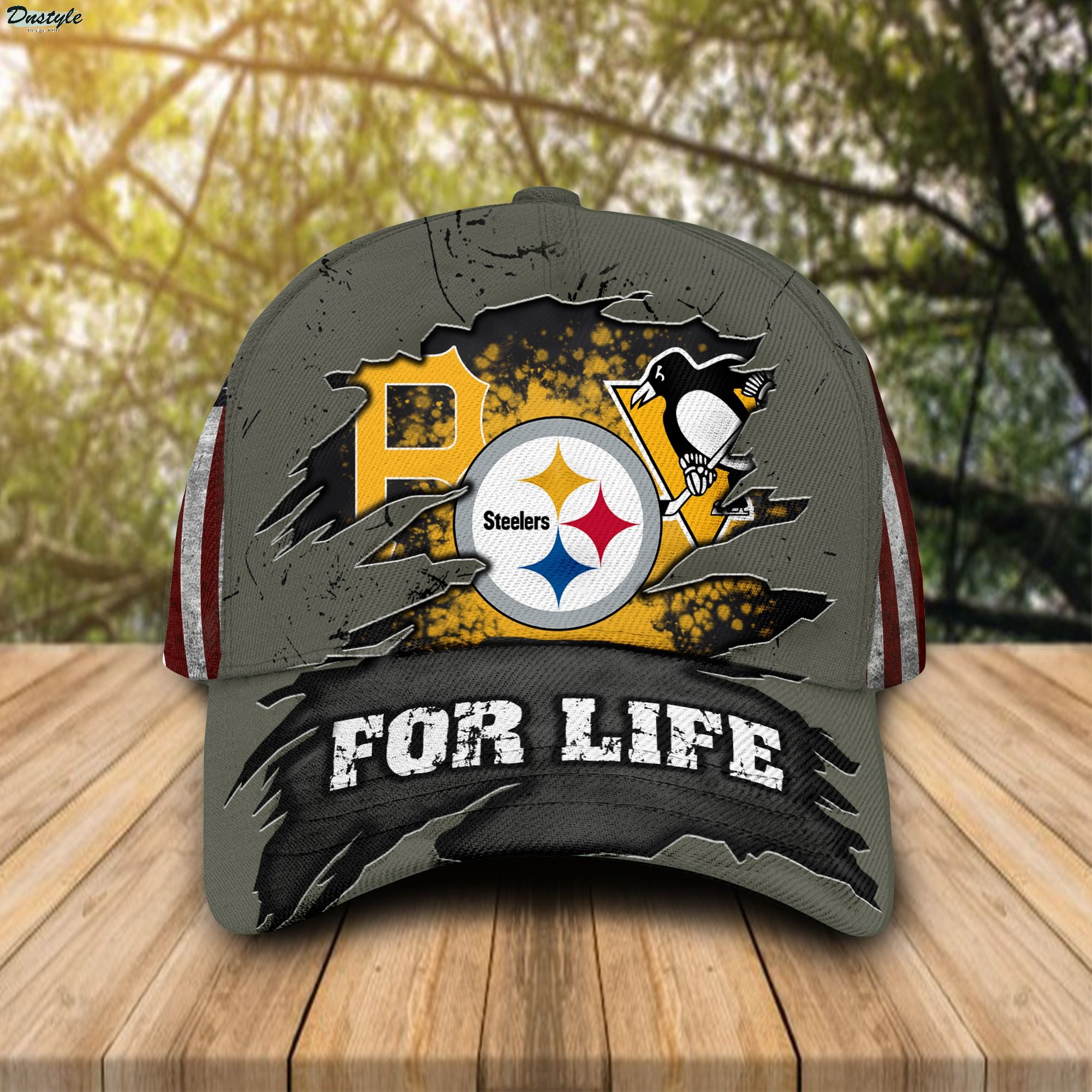 Pittsburgh sports team pirates steelers penguins for life cap hat 1