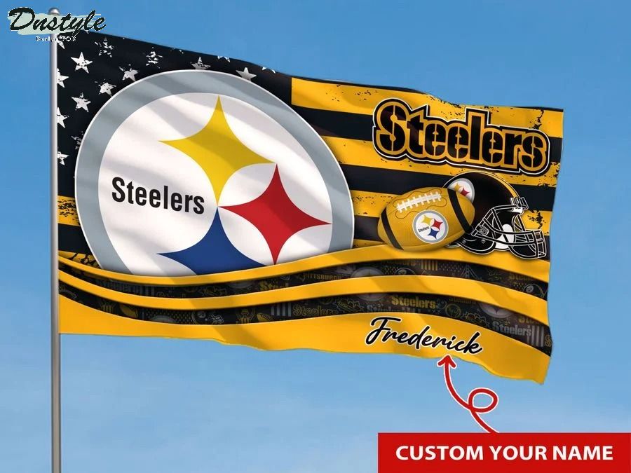 Pittsburgh steelers NFL custom name flag 1