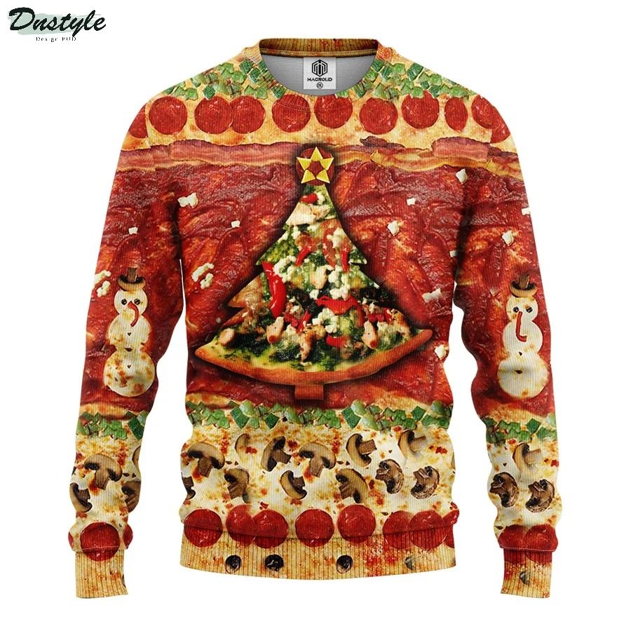 Pizza 3d ugly christmas sweater