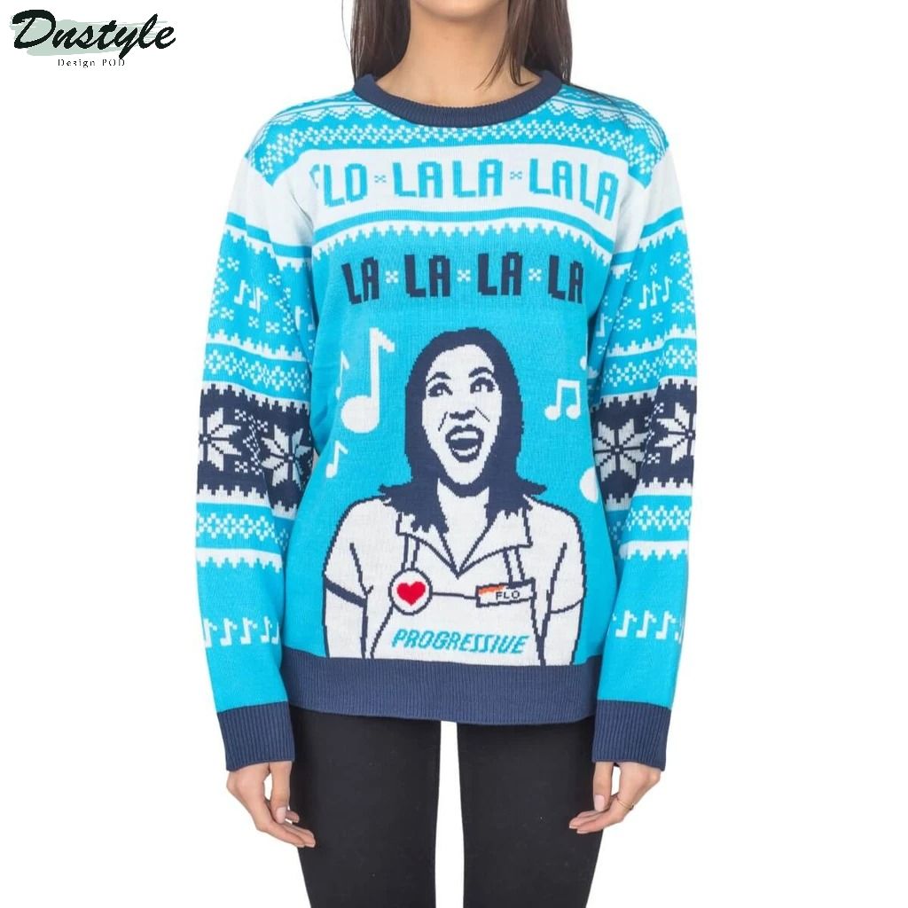 Progressive Singing Flo Voice Box Ugly Christmas sweater