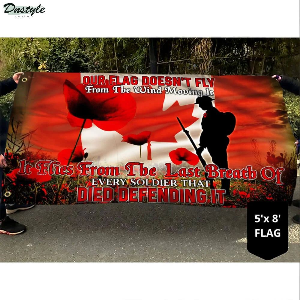Remembrance Day Canadian our flag doesn't fly from the wind moving it flag 2