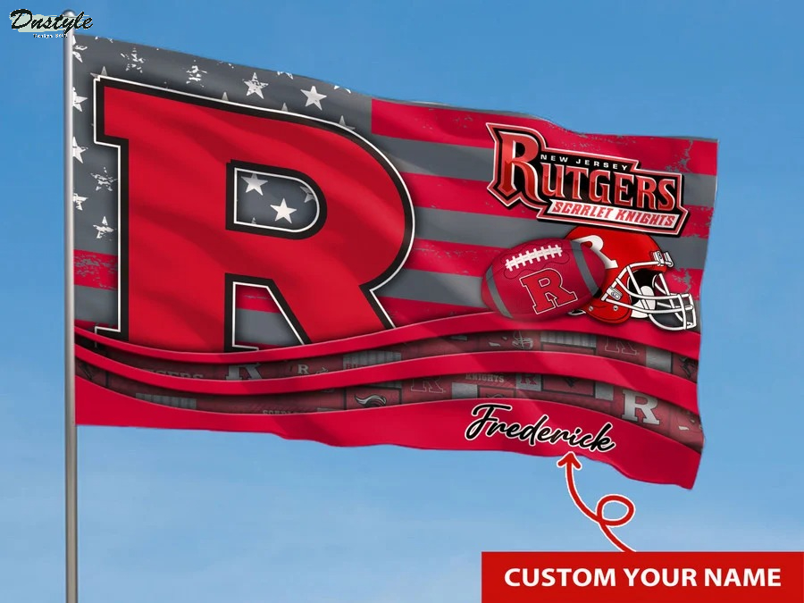 Rutgers scarlet knights NCAA custom name flag 1