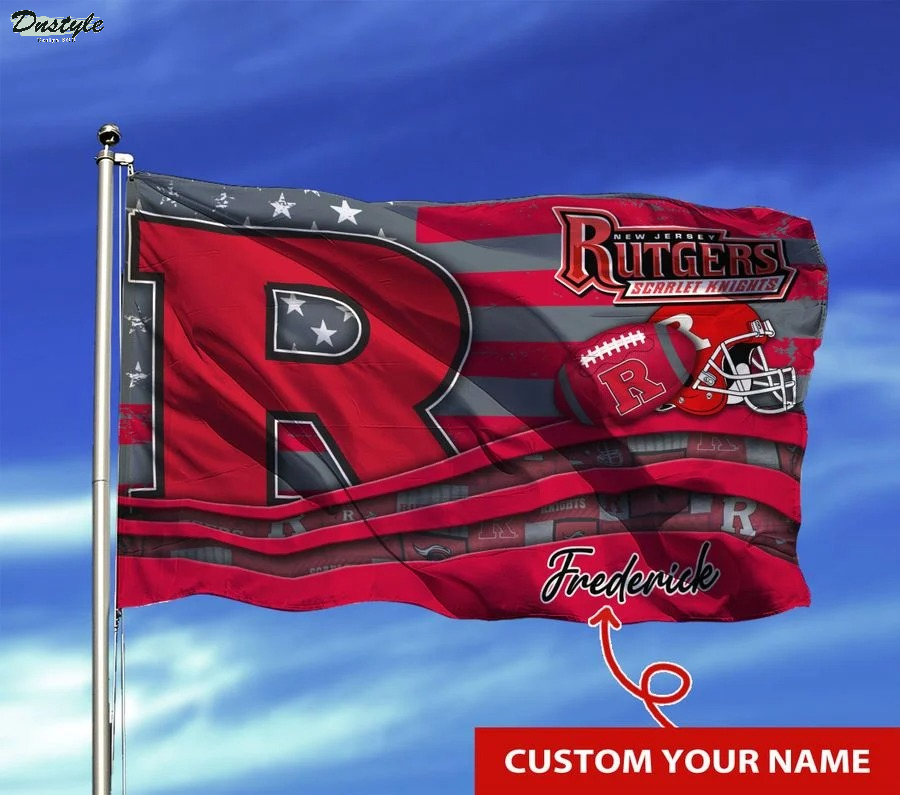 Rutgers scarlet knights NCAA custom name flag