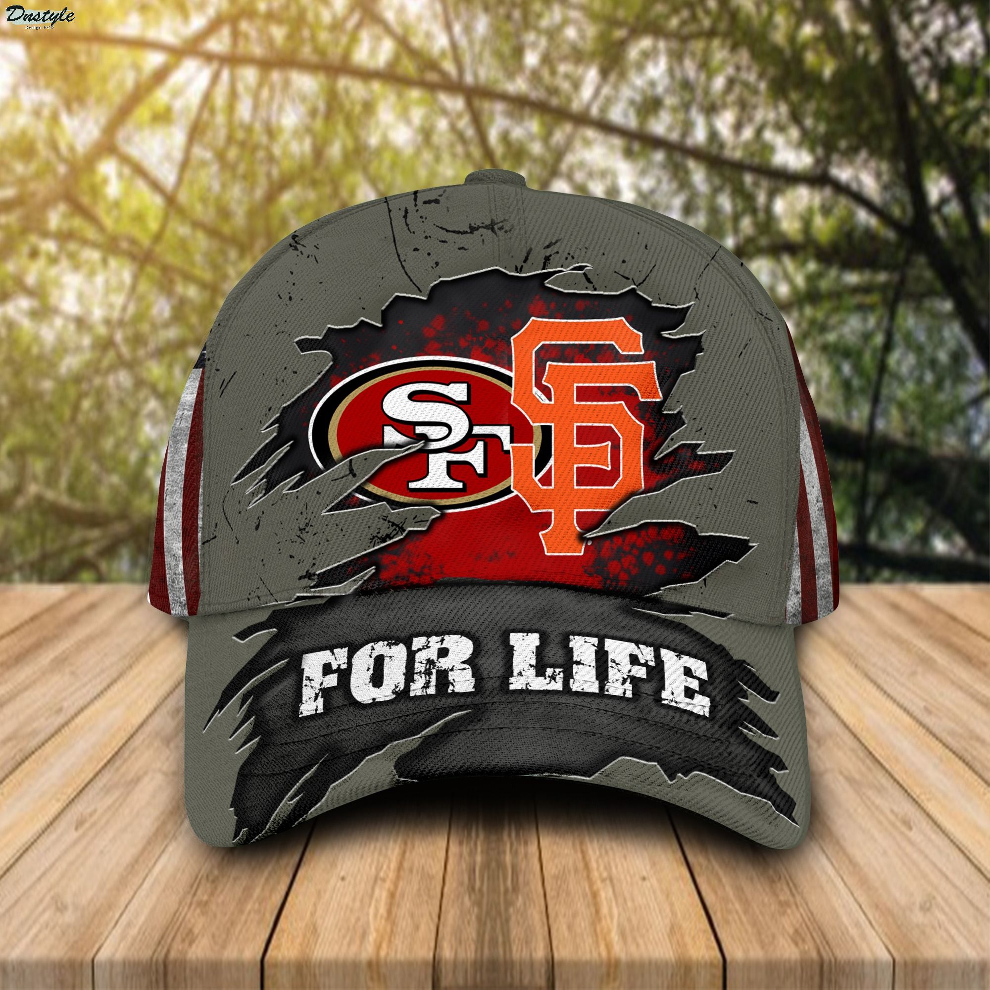 San francisco 49ers and san francisco giants for life cap hat 1