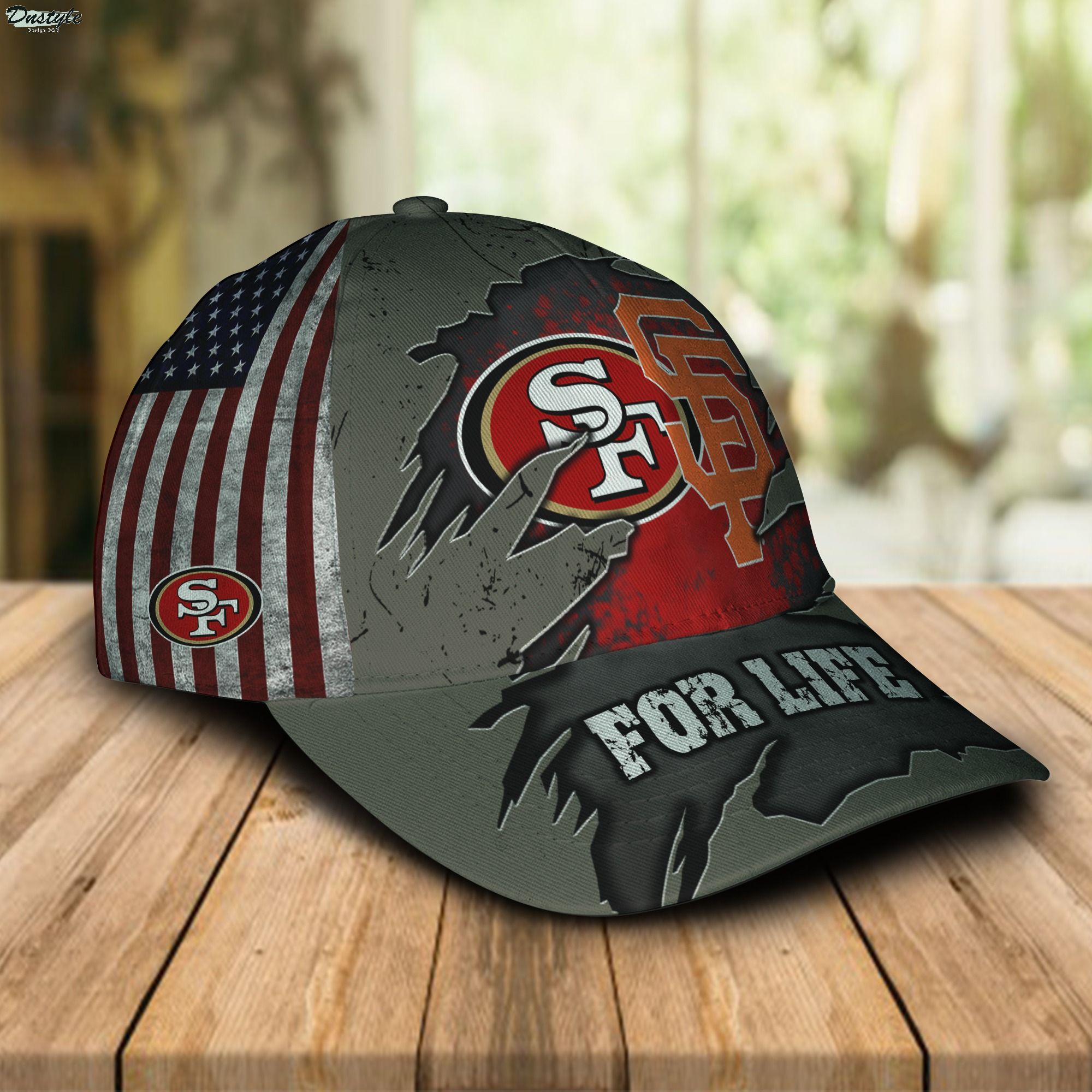 San francisco 49ers and san francisco giants for life cap hat 2