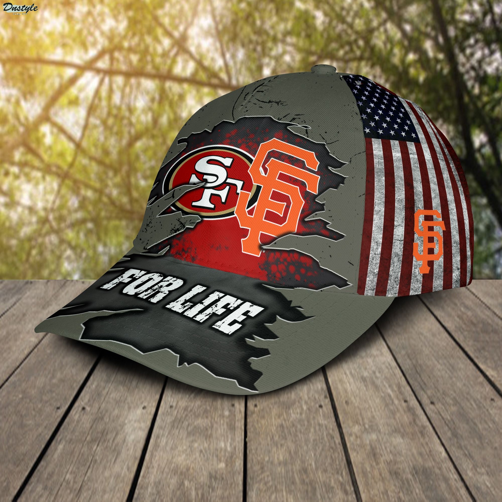 San francisco 49ers and san francisco giants for life cap hat 3