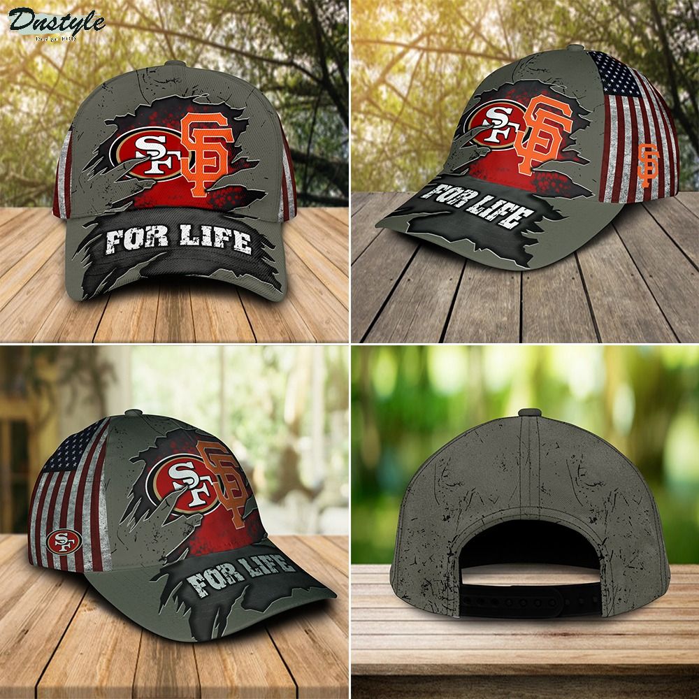 San francisco 49ers and san francisco giants for life cap hat