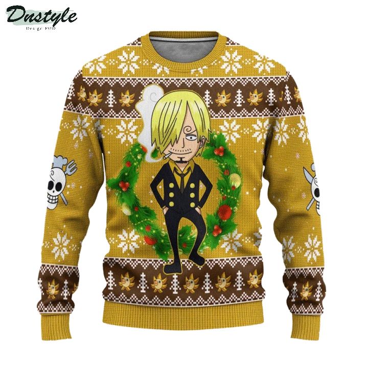 Sanji One Piece Anime Ugly Christmas Sweater 2