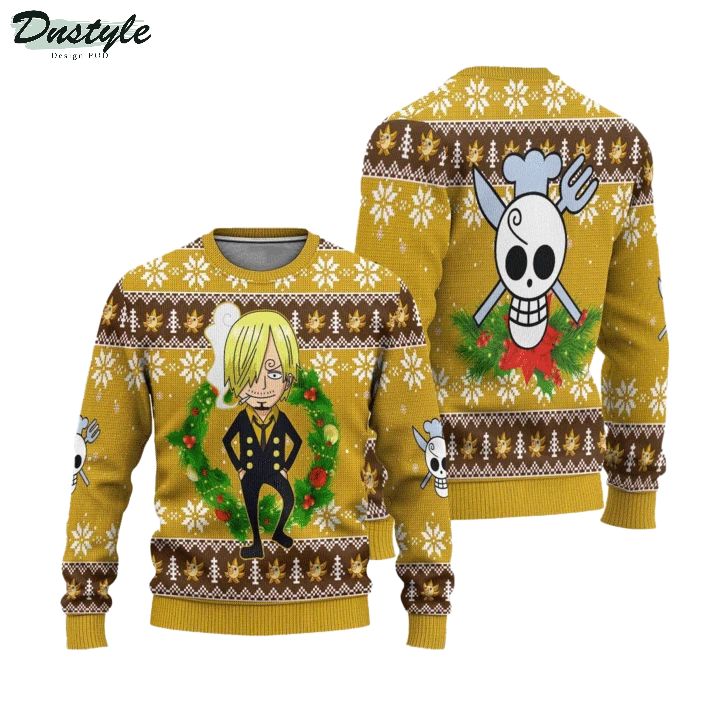 Sanji One Piece Anime Ugly Christmas Sweater