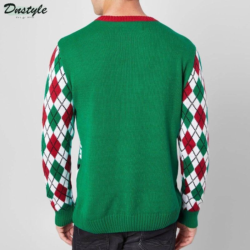 Santa Claus Golfer Christmas Ugly Sweater 1