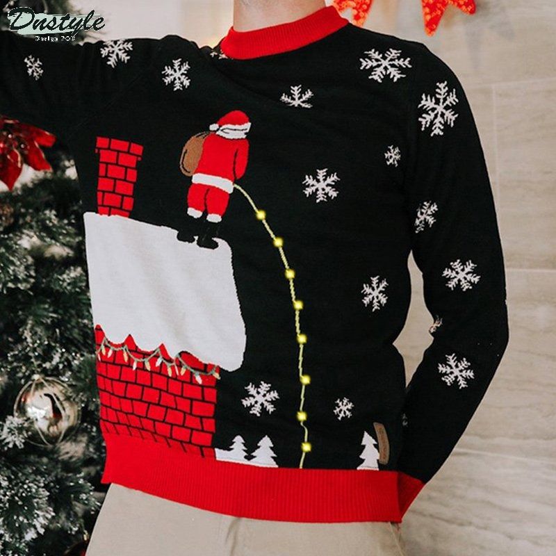 Santa claus drunk ugly christmas sweater 1
