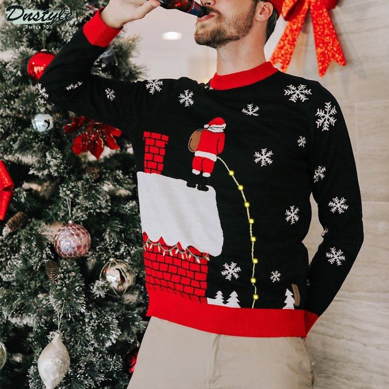 Santa claus drunk ugly christmas sweater
