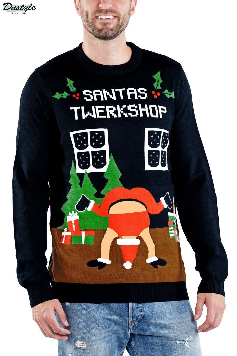 Santas Twerkshop Ugly Christmas Sweater