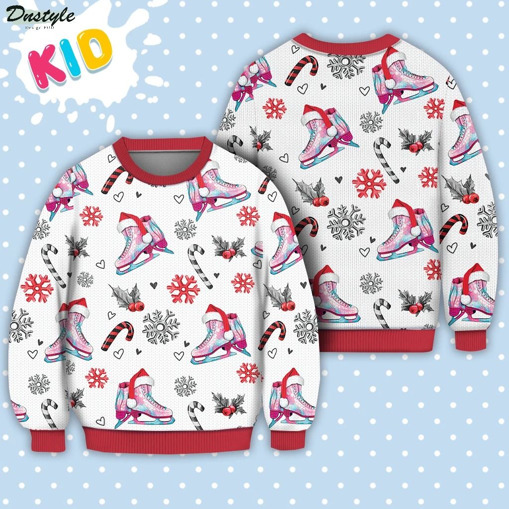 Skating pattern ugly christmas sweater 1