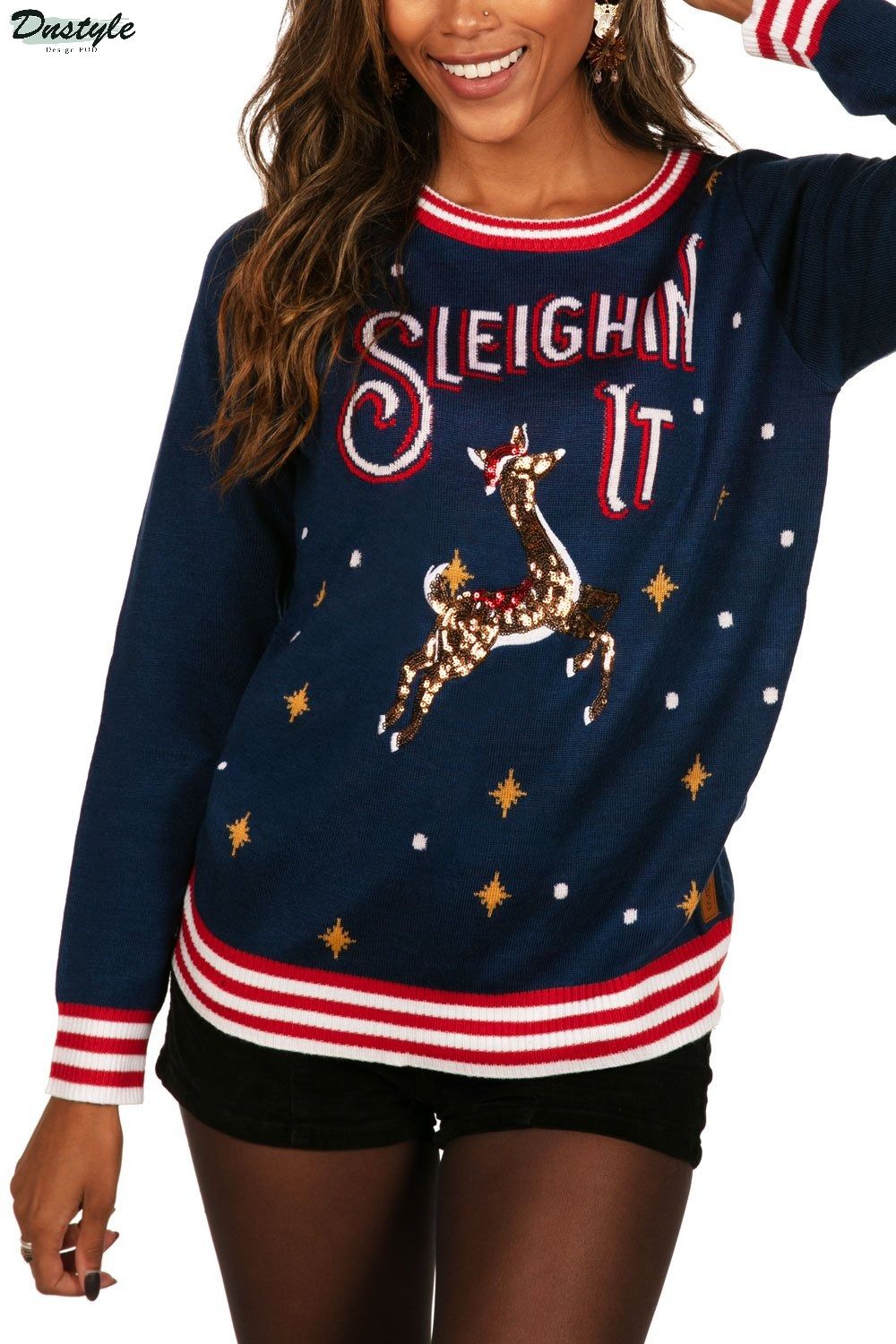 Sleighin It Ugly Christmas Sweater