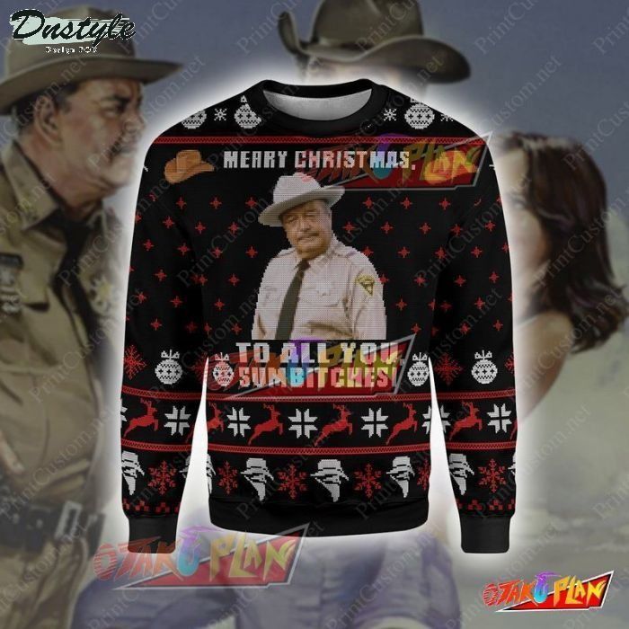 Smokey And The Bandit Merry Christmas To All You Sumbitches Ugly Sweater